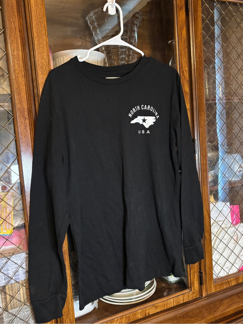 State of Mind Black North Carolina Graphic Long Sleeve Tee